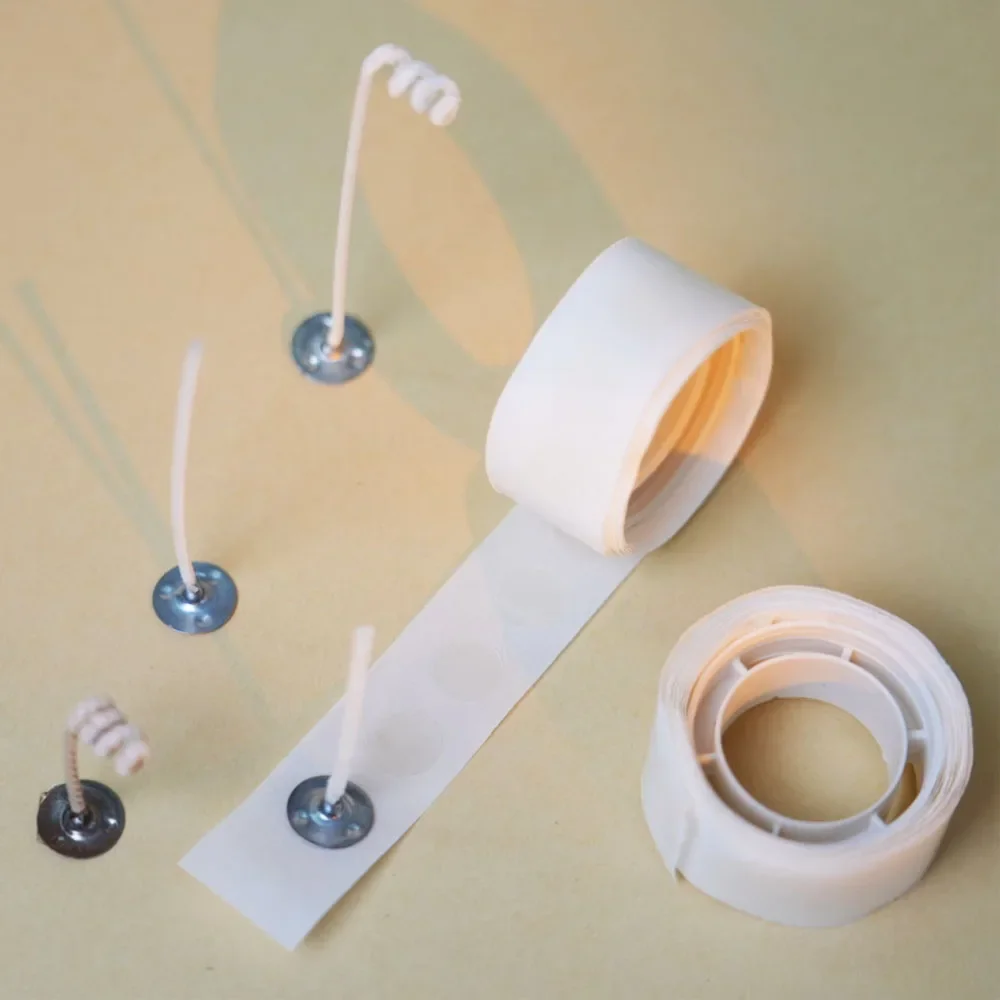 Candle Making Kits - 100 نقطة/لفة شمعة الفتيل ملصقات 10