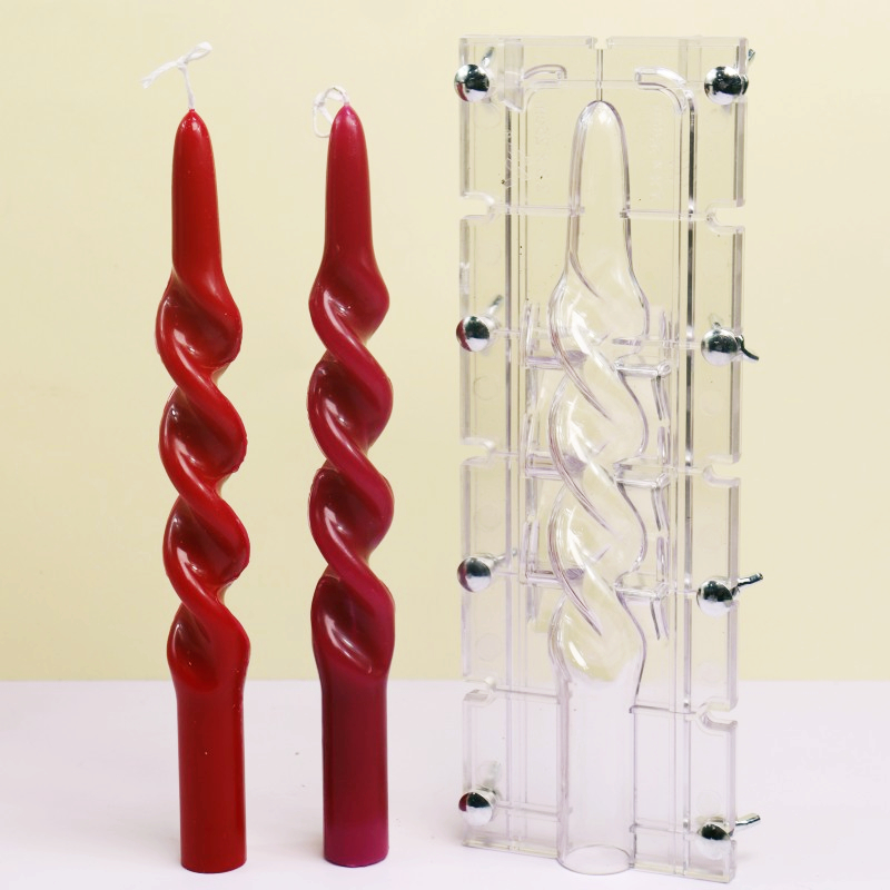 Candle Making Kits - الملتوية شريط العمود الاكريليك قالب شمع