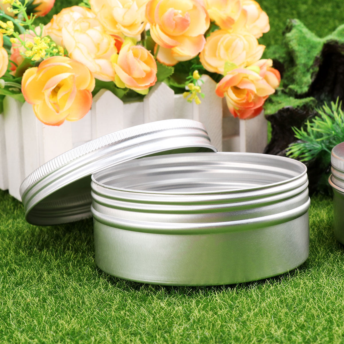 Tin Container Lid - 10 قطع من عبوات عينات زجاجات