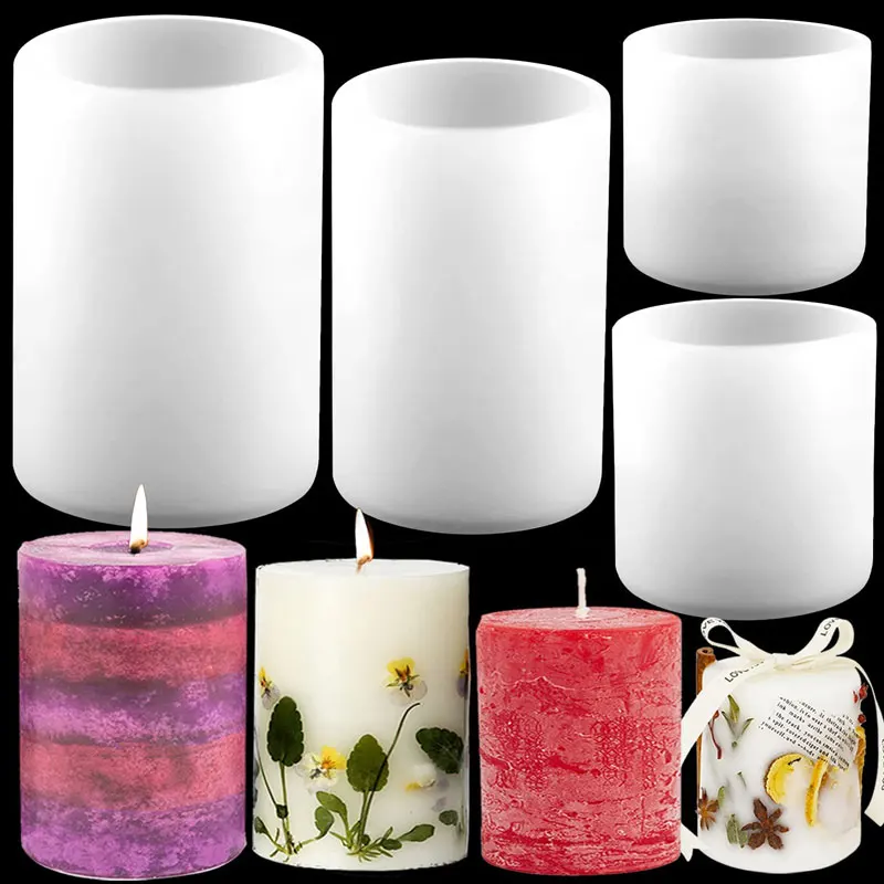 Candle Making Tutorial - اسطوانة سيليكون شمعة قوالب الراتنج قالب