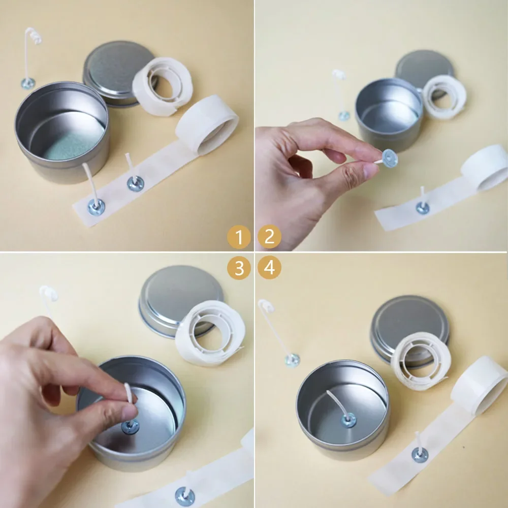 100 نقطة/لفة شمعة الفتيل ملصقا - مراجعة Candle Making Kits وسعره