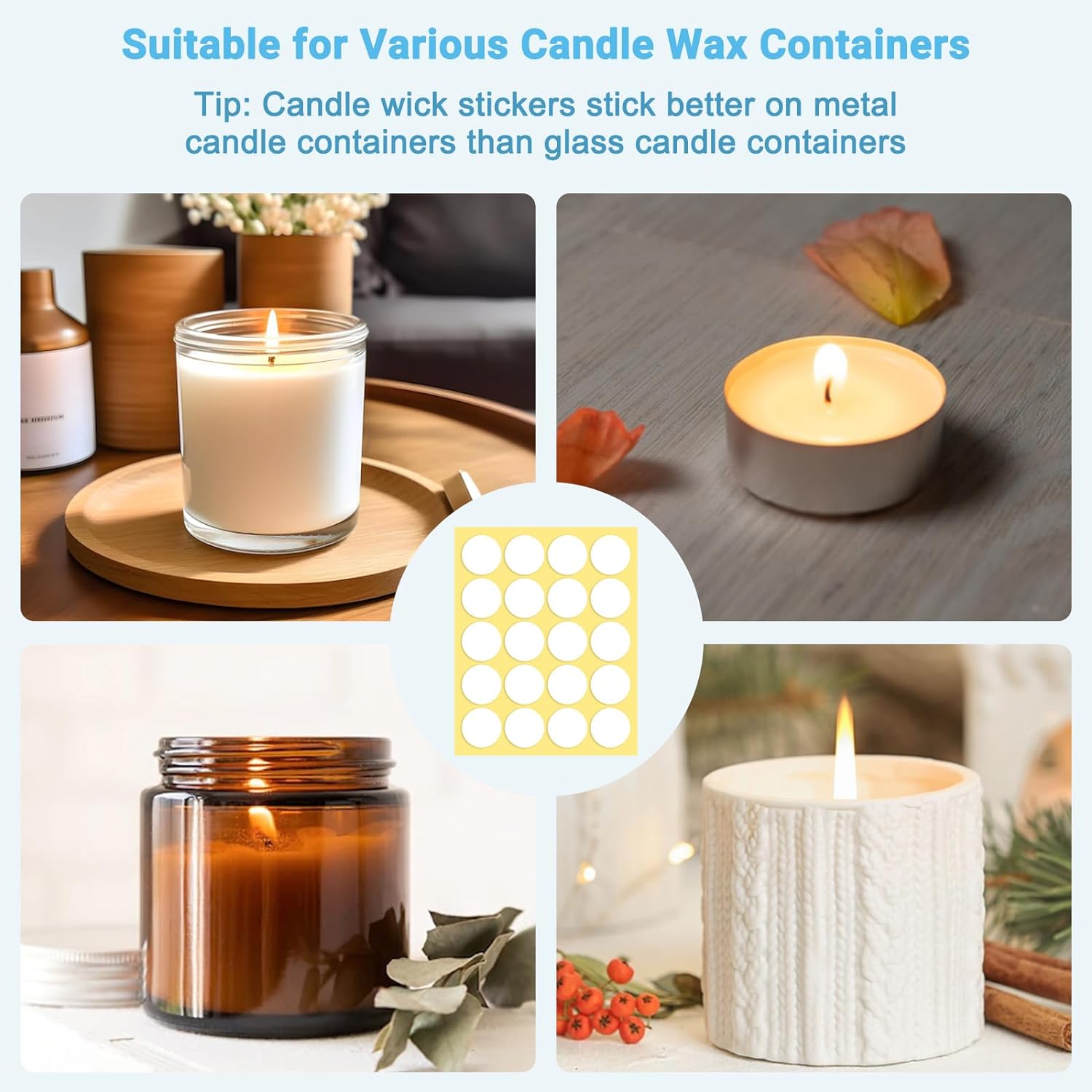 400 قطعة/100 قطعة ملصقات فتيل  - مراجعة Candle Making Kits وسعره