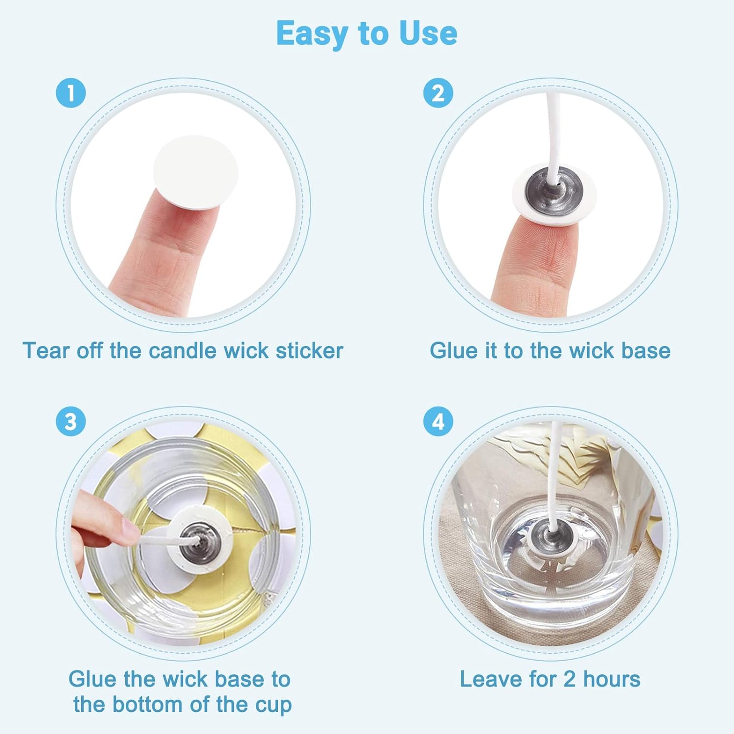 400 قطعة/100 قطعة ملصقات فتيل  - مراجعة Candle Making Kits وسعره
