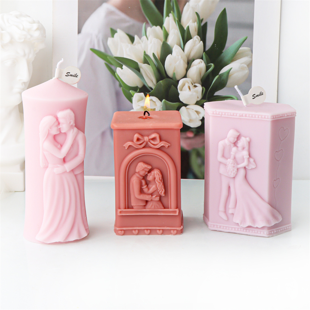 رجل وامرأة عمود سيليكون قالب ش - مراجعة Candle Making Kits وسعره
