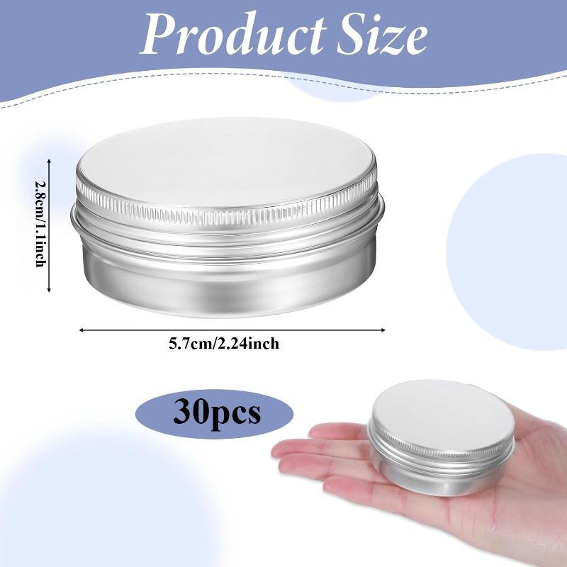 30 قطعة علب المسمار المستديرة  - مراجعة Tin Container Lid وسعره